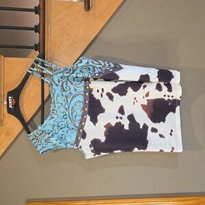 Western/cow print tank size XXL